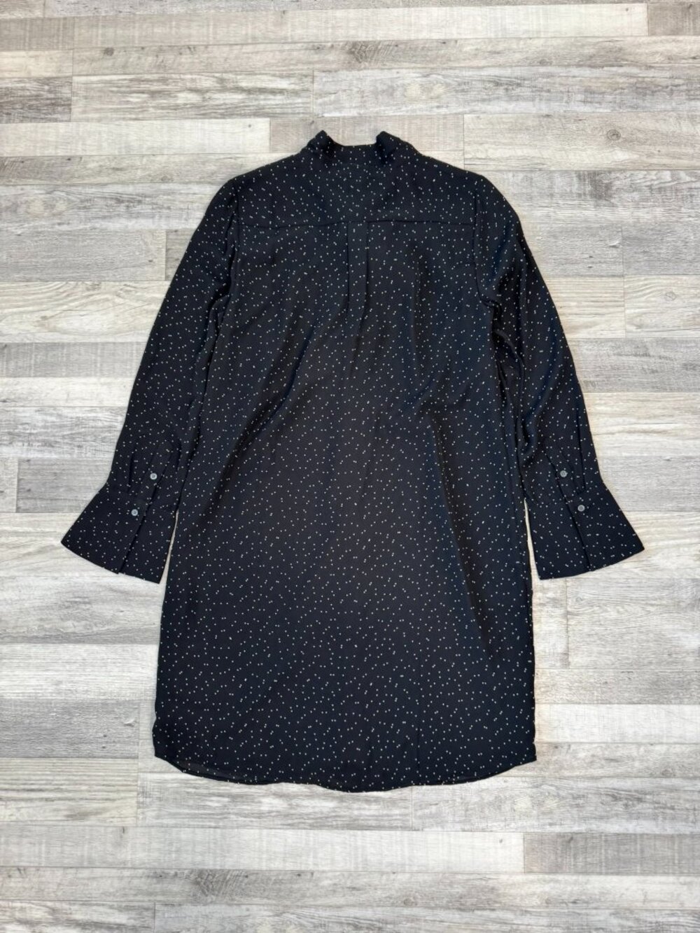 Banana Republic NWOT Black Polka Dot Tie Front Lightweight Dress Size Medium L31 - Picture 5 of 6